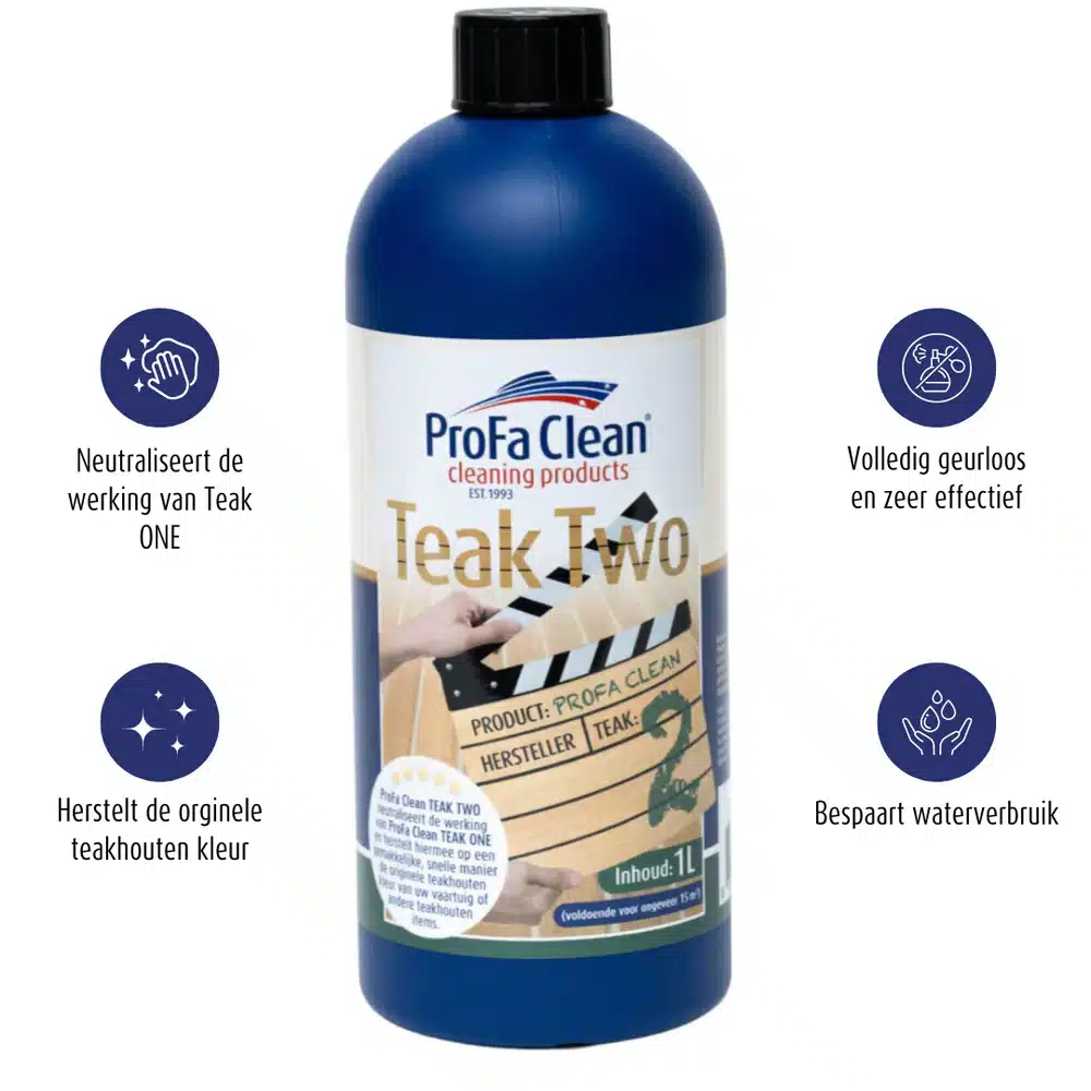 Profaclean Teak 1 & 2 (2 x 1L) – Teakreiniger & Teakhersteller - Afbeelding 6
